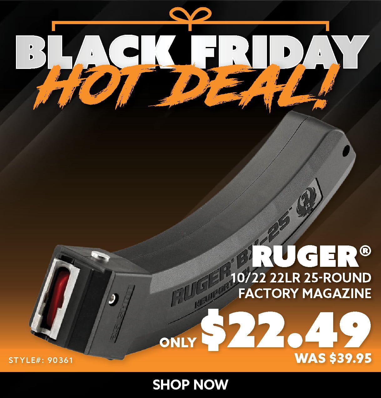 Ruger 10/22 22LR 25-Round Factory Magazine